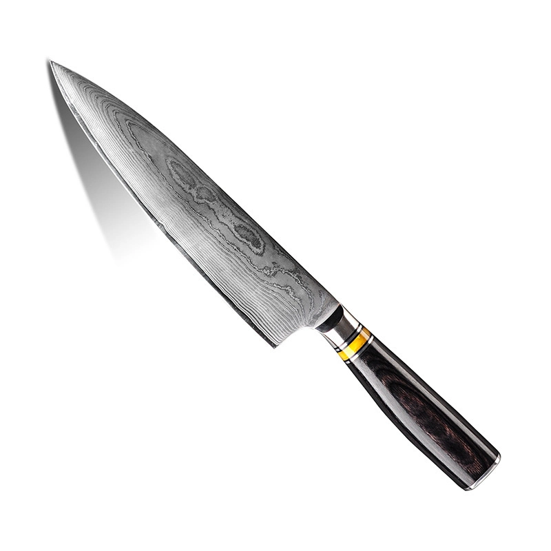 High quality/High cost performance  67layer Vg10 Damascus Steel Kitchen Chef Knife with Ebony Handle DMS-008/Cm