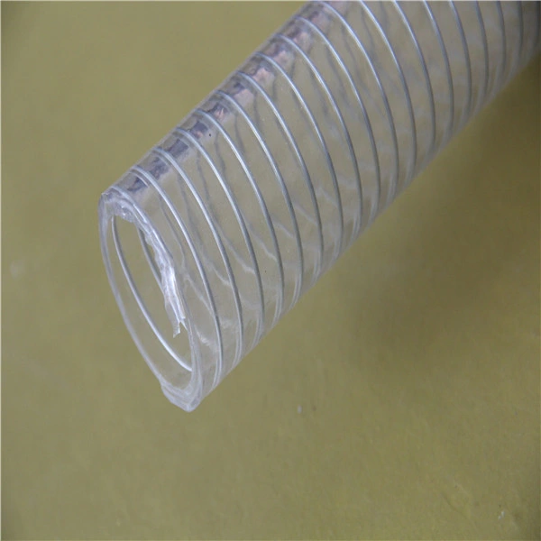 PVC Industrial Transparent Spiral Steel Wire Reinforced Suction Hose Pipe