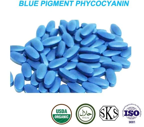 A fábrica Derict Spirulina extraia E18 Tablet Round Phycocyani Oblongo Tablet