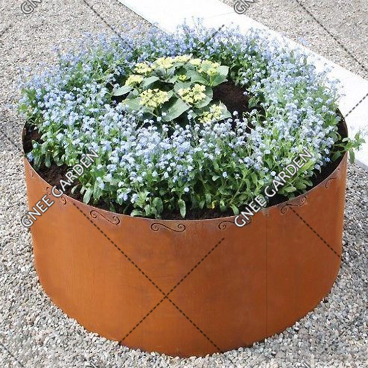 Kundenspezifischer Corten Stahl Rasen Kanten Garten Bett Gras