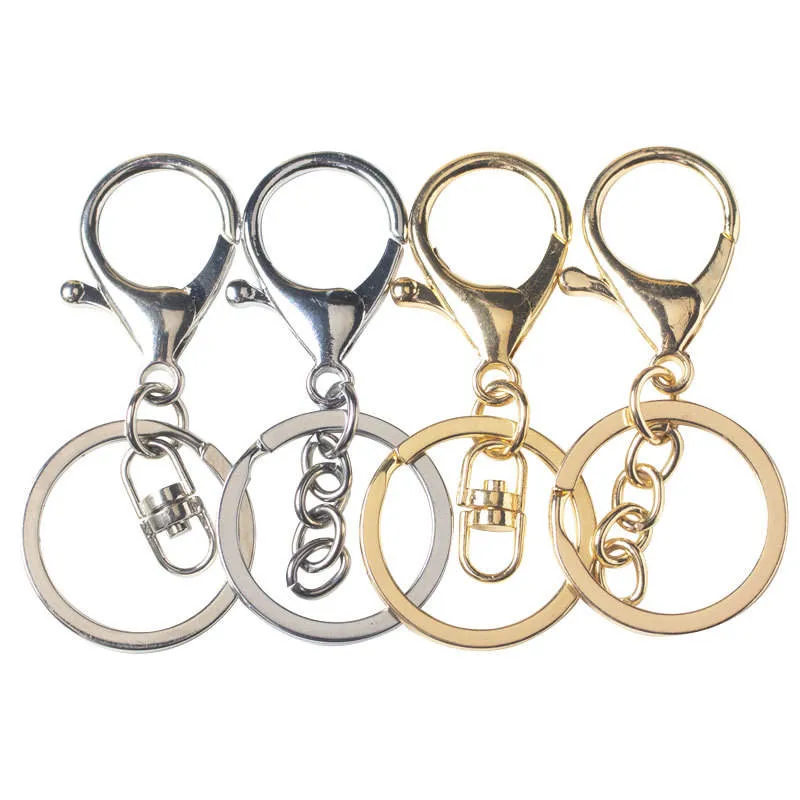 Gilded Universal Lobster Clasp Keychain Key Chain Lobster Clasp with Turn Buckle DIY Jewelry Accessories Three-Piece Set Keyring