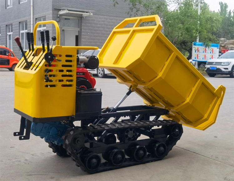 Side Dumping Style Used Dump Truck Front End Loader Self-Loading Rubber Dumper