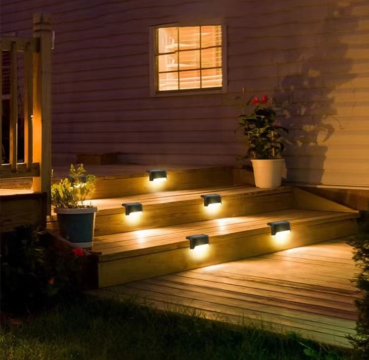 Garden Solar Step Lights Outdoor Solar pathway Lights Solar Staircase Iluminação para jardins