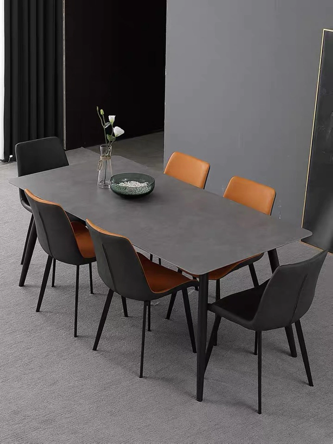 Mesa de comedor de lujo en mesa de comedor moderno durable, resistente al agua y Mobiliario de casa ignífugo