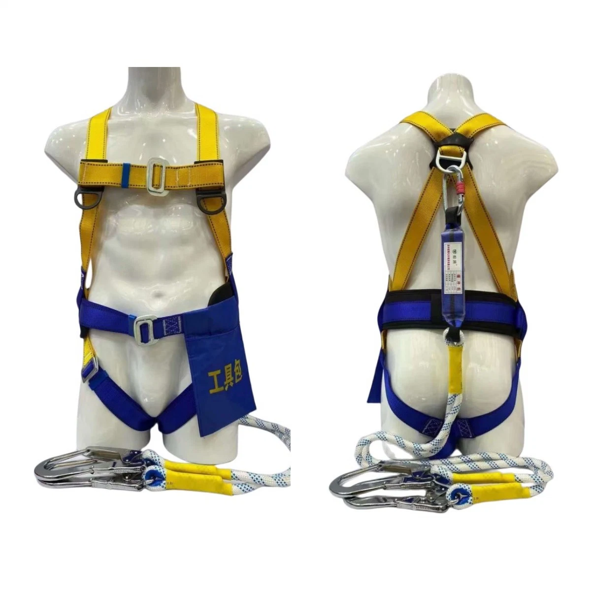 CE Manufacture Polyester Construction Climbing Building Aerial Industry Full Body Safety Harness