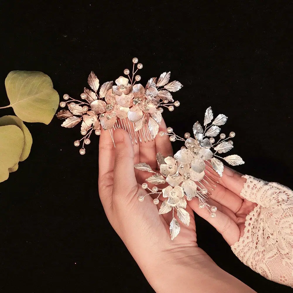 Bodas de cristal de la moda nupcial personalizados adornos de pelo peine el cabello