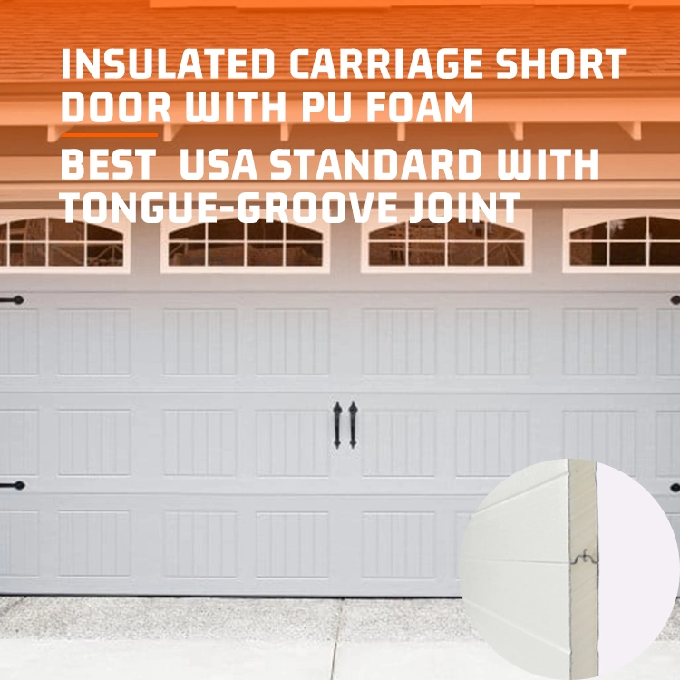 USA Standard White 500mm Width Panel Soundproof Automatic Overhead Sectional Garage Doors