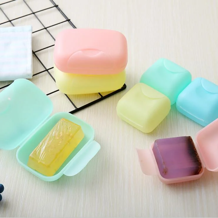 2 Sets Plastic Soap Case Holder Container Box Dishes Home Outdoor Hiking Camping Travel