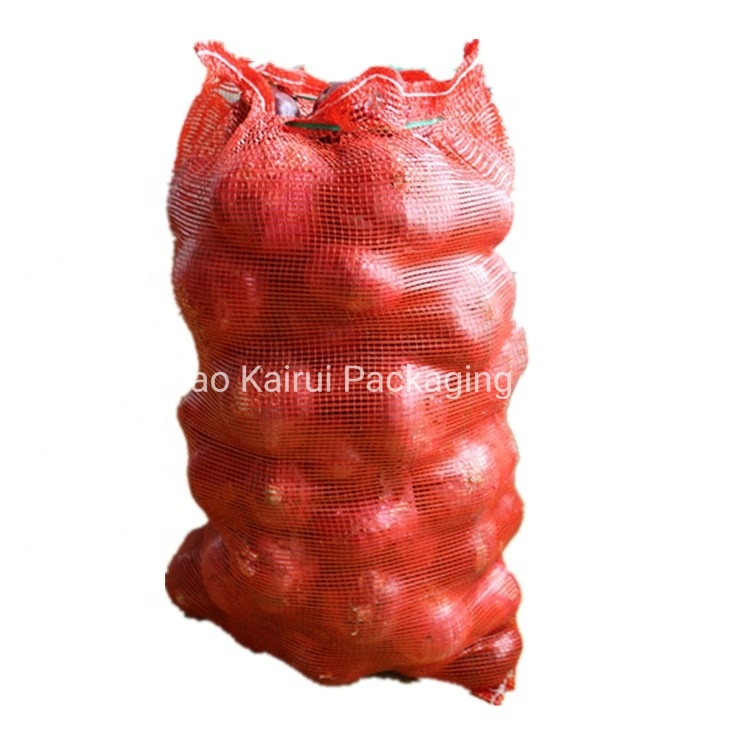 Eco Friendly China Wholesale Durable 5kg 10kg 50lb 25kg 30kg 50kg Leno Fruit Vegetable Plastic Packaging Drawstring Bean Onion Potato Cabbage PP Mesh Net Bag
