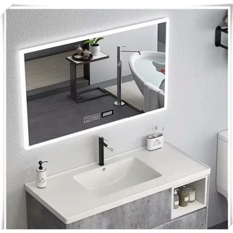 Customized Factory Illuminated Rectangle Smart Bathroom Mirror with LED Light up