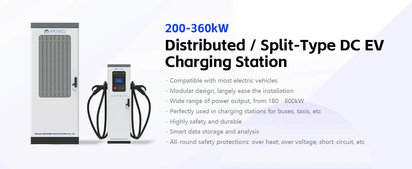 60kW-120kW zwei Steckverbinder im Freien Elektrofahrzeug laden Smart Ladestation DC220-750V