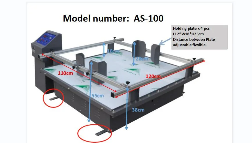 Como-600 Máquina de Ensayo de vibración de la mesa de transporte, la simulación vibrador