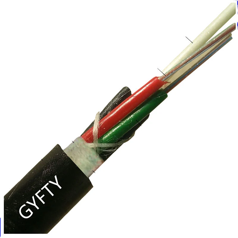 Antena tipo SM G652D 12 42 48 144cores HDPE GYFTY Cable de fibra exterior de la chaqueta