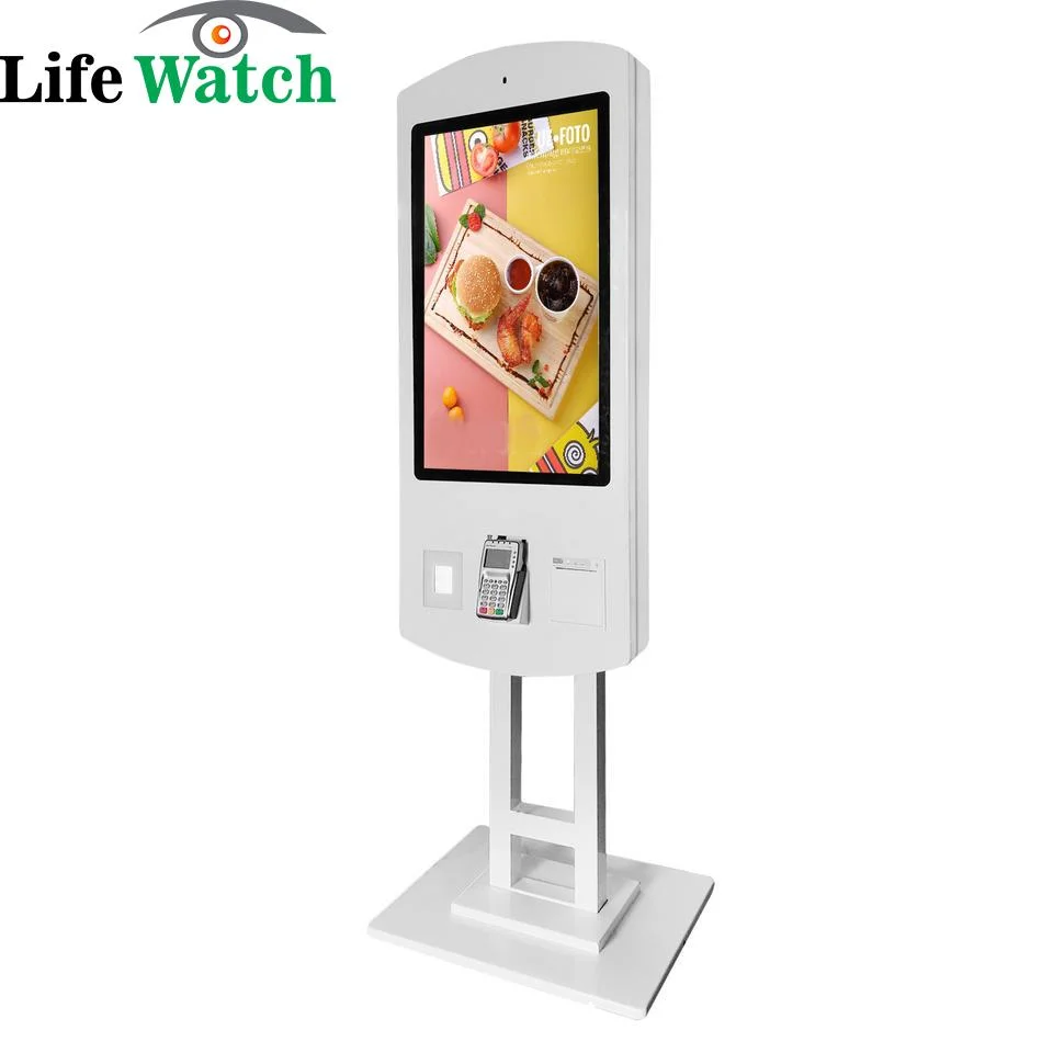 Ticket Printer Android OS 27 Inch Self Service Touch Screen Checkout Kiosk