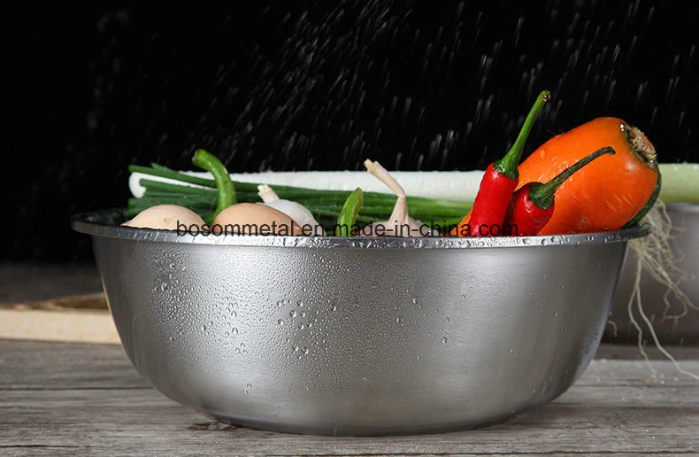 Stainless Steel Salad Bowl Kitchenware Accessories Ingredients Standby Utensil