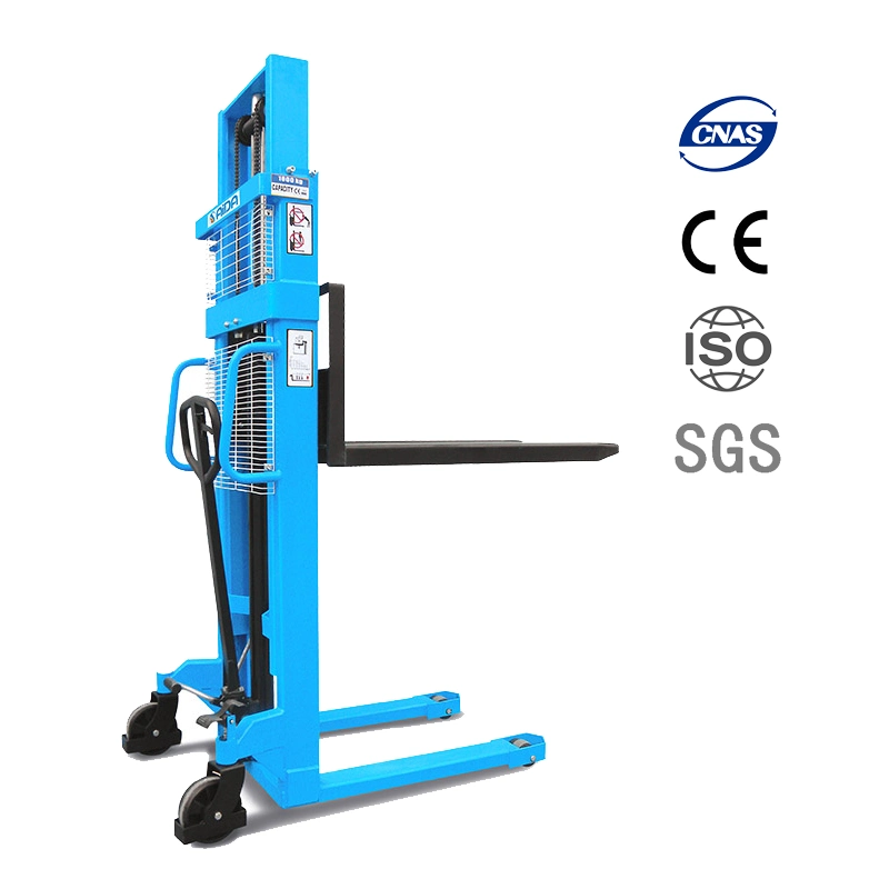 1ton, 1.5ton, 2ton 1.6meter Manual Hydraulic Forklift Trucks Portable Hydraulic Lift Pallet Stacker