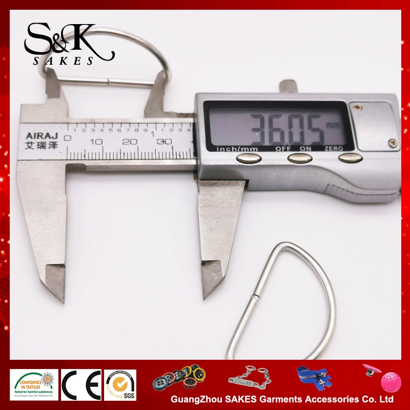 Hot Sale Iron Quality Metal D Ring Buckle for Belt, Bag and Garments