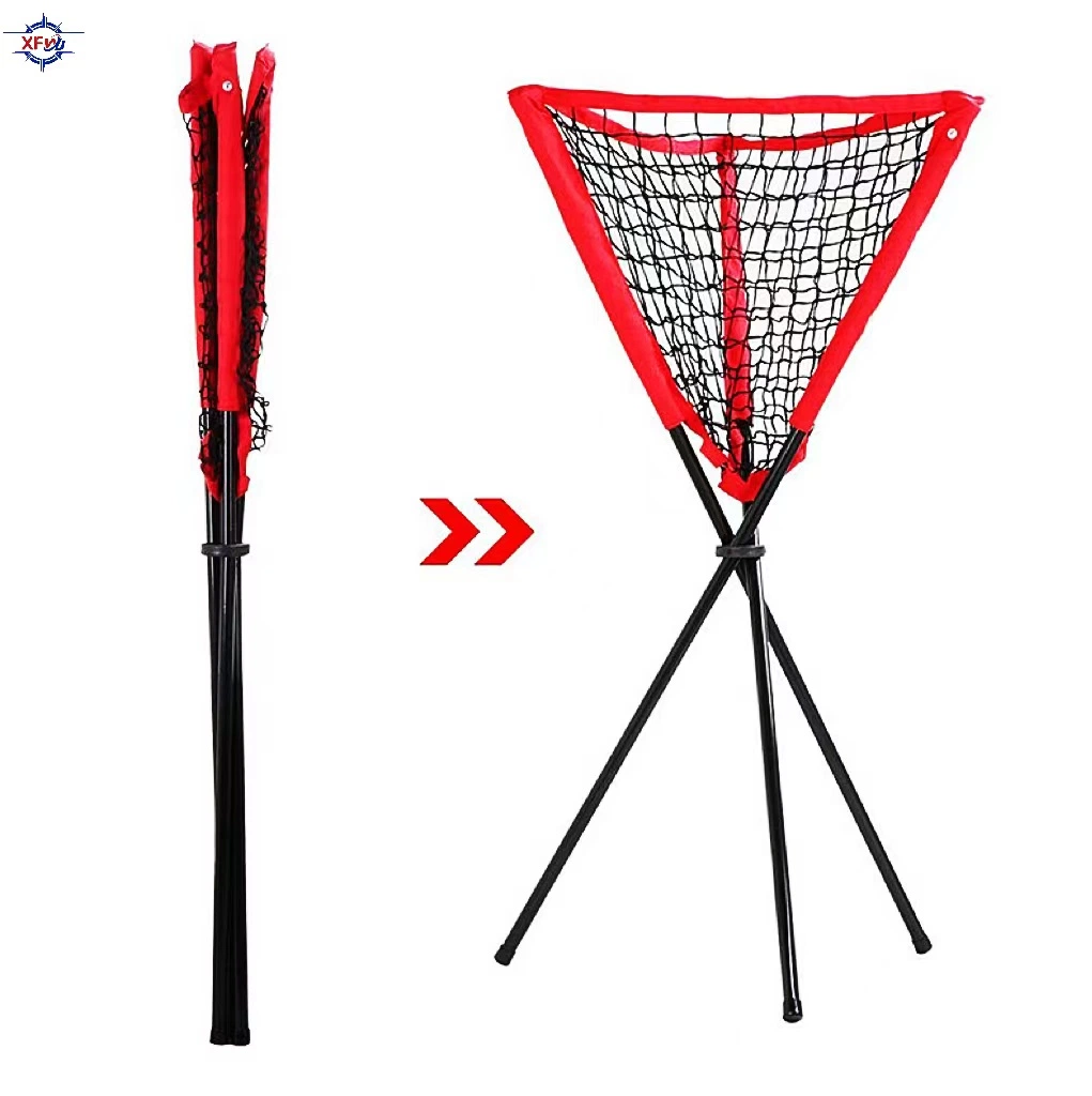 Large Capacity Balls Collection Movable Portable Softball Caddy Stands with Polyester Net