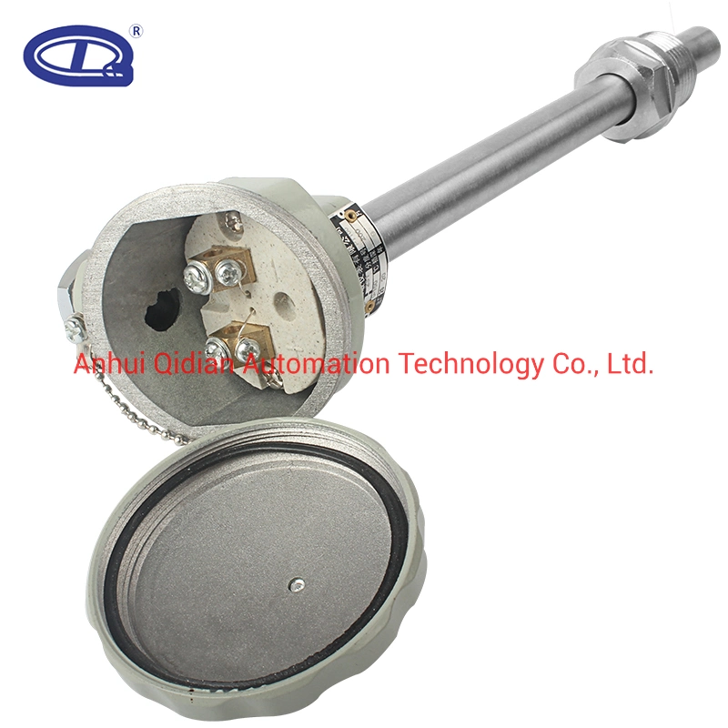 High Temperature Meter K Type Thermocouple Transmitter Mold Thermocouple in-Line Temperature Transmitter 4-20mA 1-5V Armored Temperature Transmitter