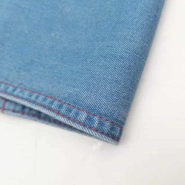 21s+21bamboo Joint*26 Tr Spandex Spun Rayon Yarns Cotton Jacquard 215g Denim Fabric for Model Clothes in Spring and Autumn