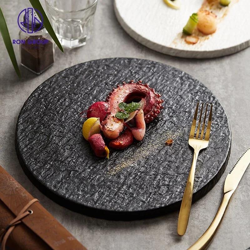 Hot Sales Suitable for Restaurant and Hotel The Ceramic Dinnerware Tableware Round Thick Flat Plate