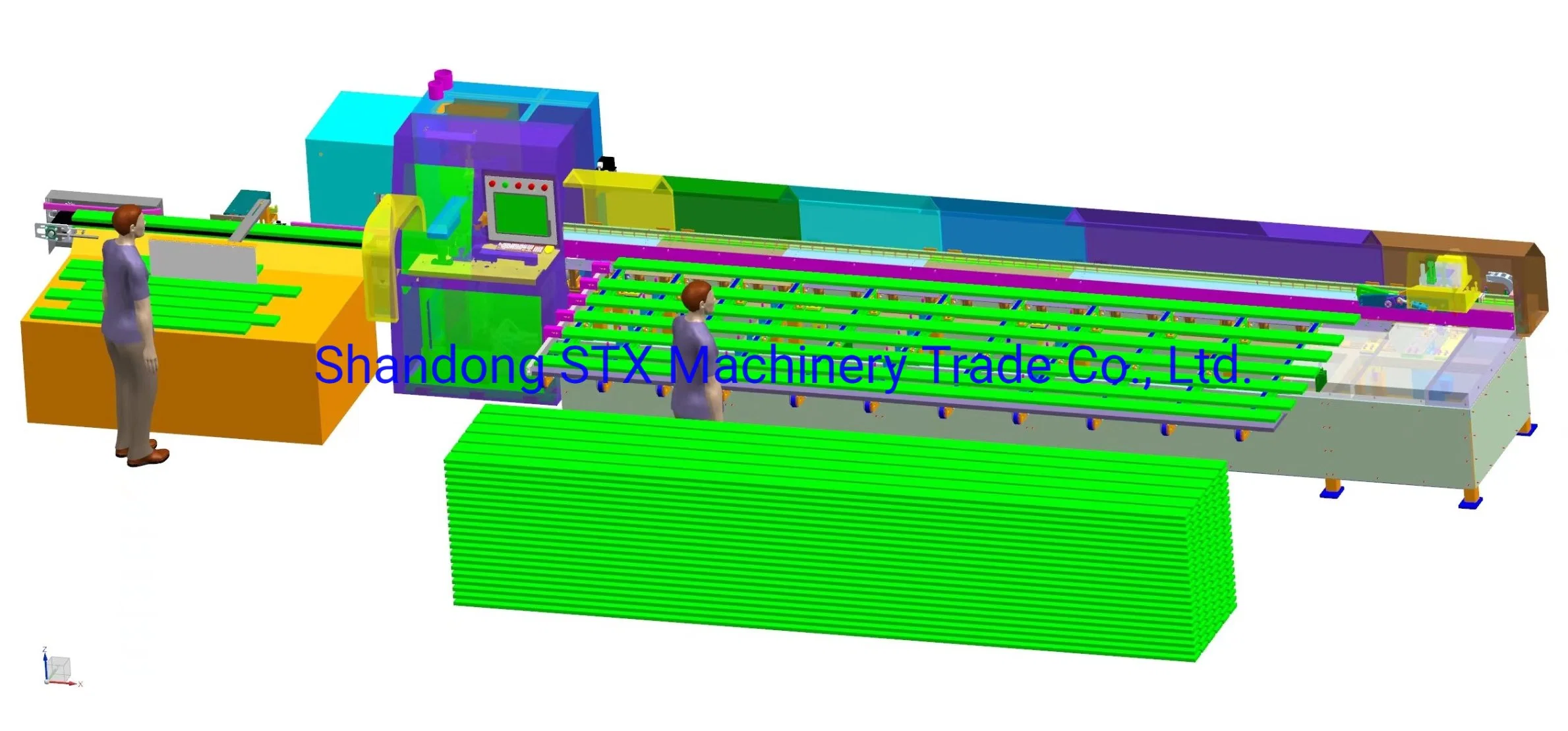 High Efficiency Cross Cut Wood Optimizer Saw Machine