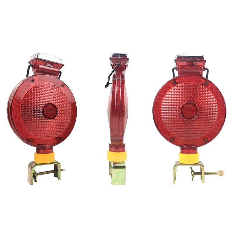 Feu de circulation ce jaune rouge LED Barricade clignotant / Feu de barricade solaire conique pour avertissement de sécurité