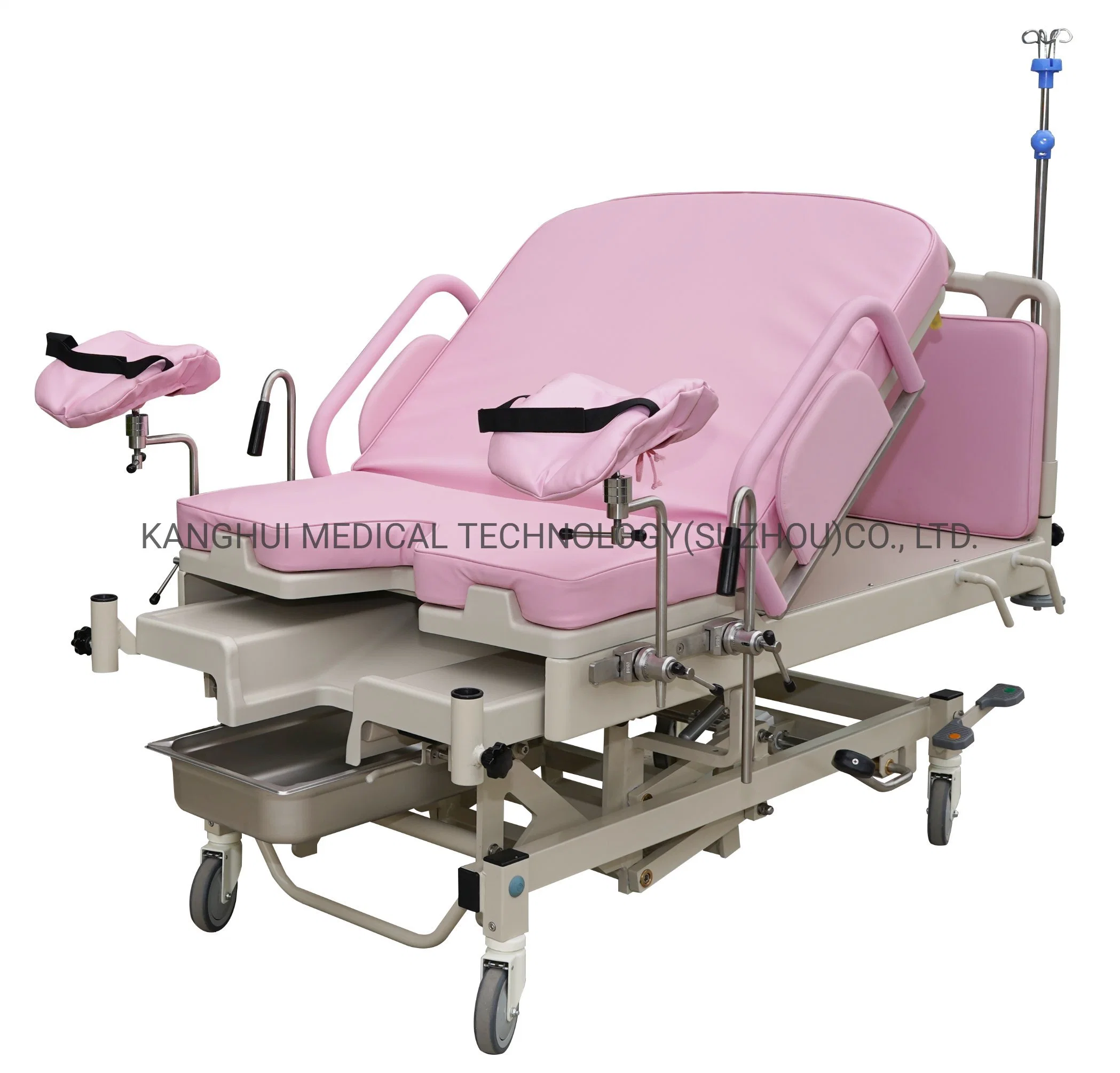 Hydraulic Height Adjustable Ldr Bed with IV Pole