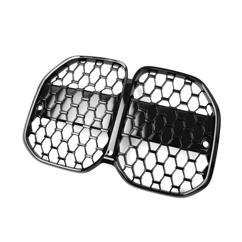 Grille de voiture ABS pour BMW série 4 G22 2021+ Noir Calandre de pare-chocs avant de voiture de style diamant