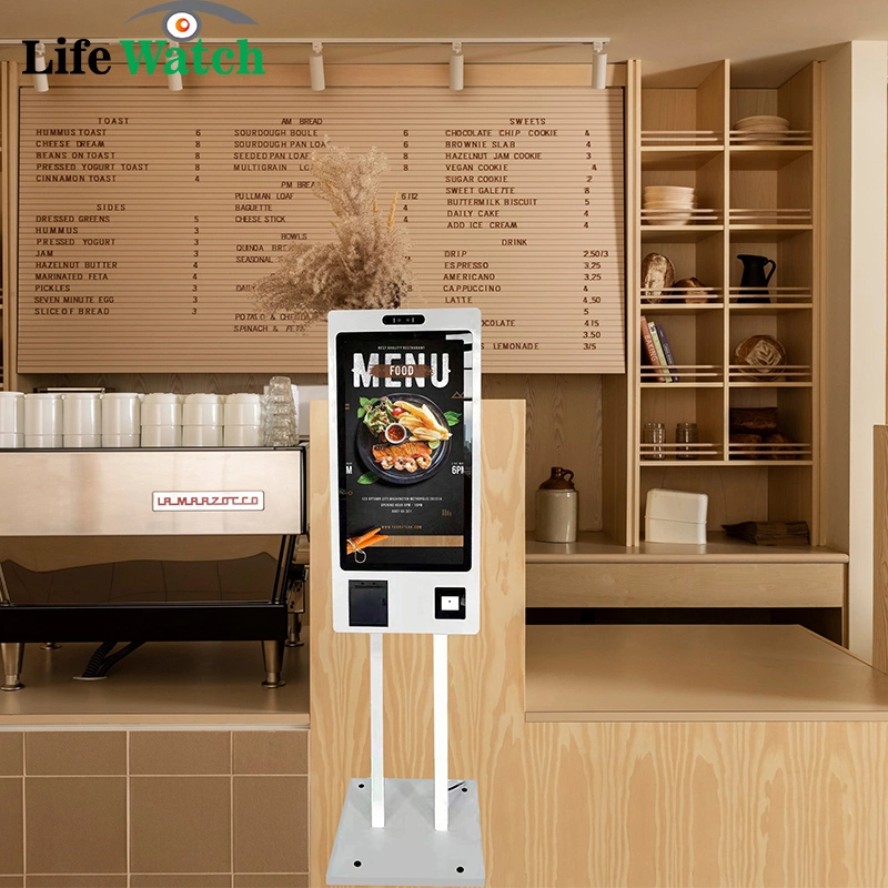 27-Inch Self-Service Queue Order Payment LCD Stand Digital Sigange Kiosk Display