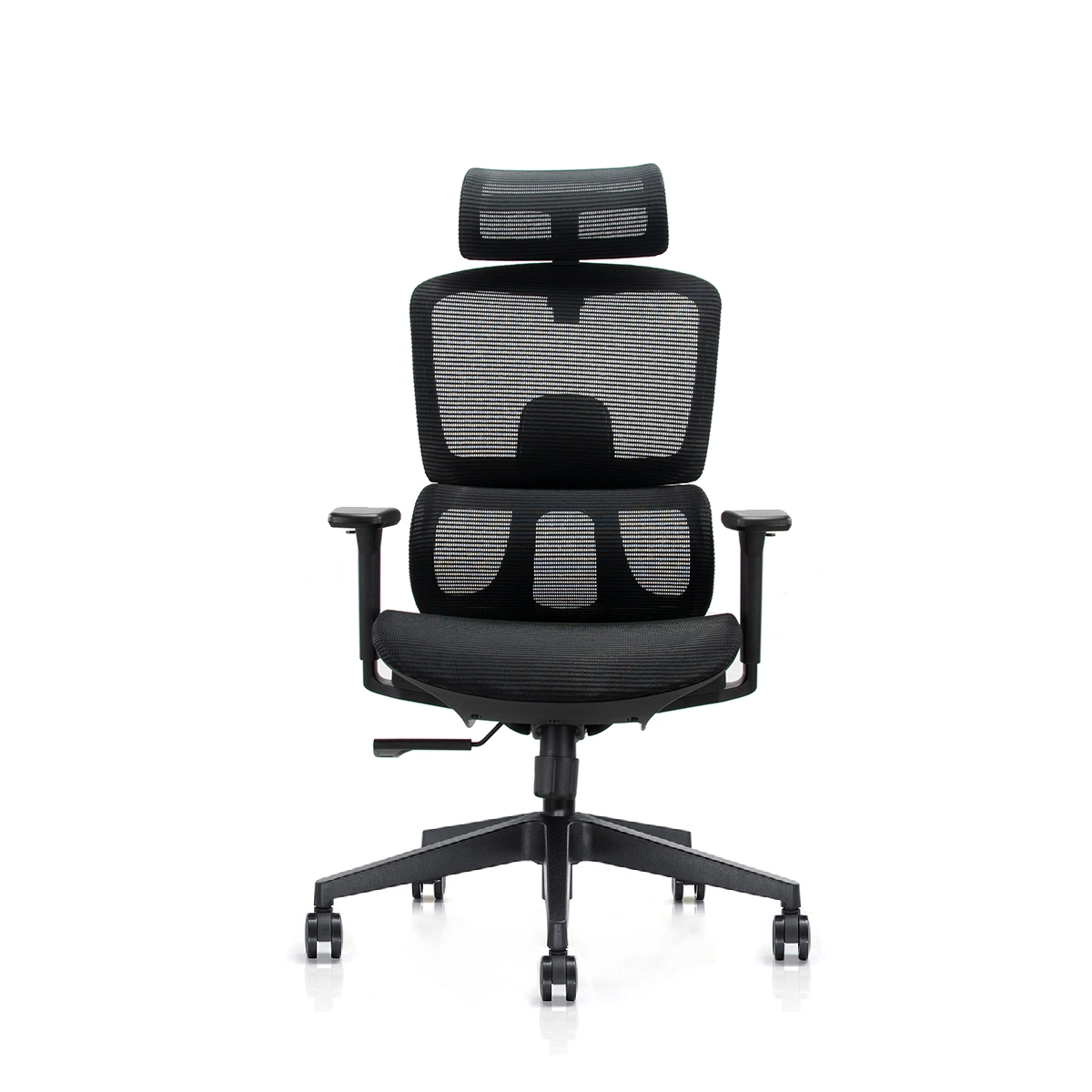 Black Nylon Ergonomic Mesh Office Chair Desk Computer Study Staff Chair Swivel Office Chairs Basic Customization