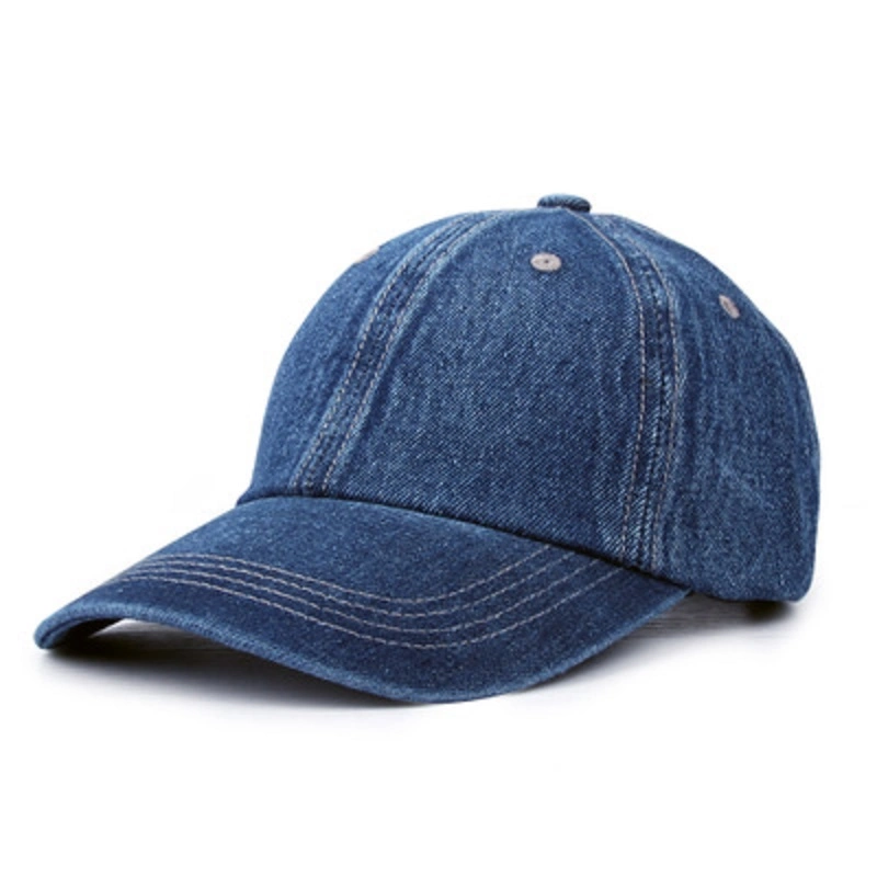 Gorra de béisbol lavada Denim Six Panel Hats Mujer ajustable Trucker Visor Sombrero liso Esg13560