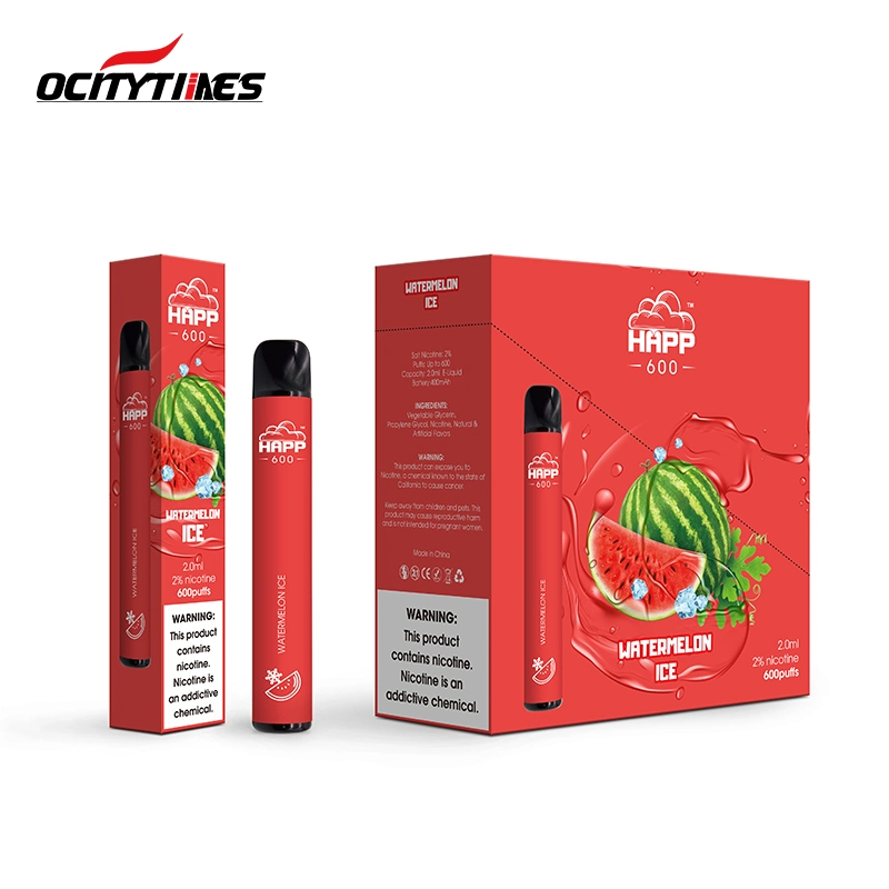 2ml Nicotine Salt Delivery Disposable 1 Pack 600 Puffs Happ 600