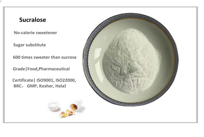 Edulcorantes de calidad farmacéutica Sucralosa polvo/grano cristalino