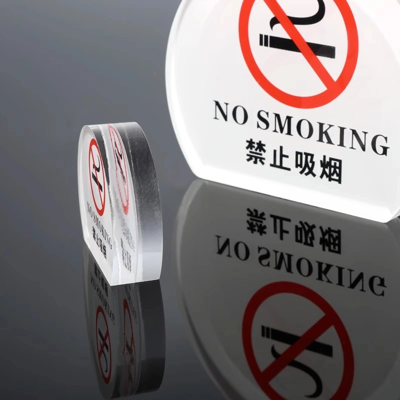 Acrylic Do Not Smoke in Bed Table No Smoking Notice Creative No Smoking Warning Sign Hotel Sign