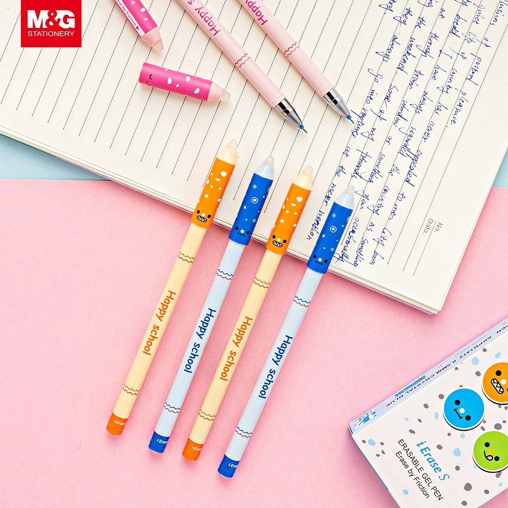 Creative Colorful Plastic Durable Smooth Cute 0.5mm Needle Point Erasable Gel Pen for Student