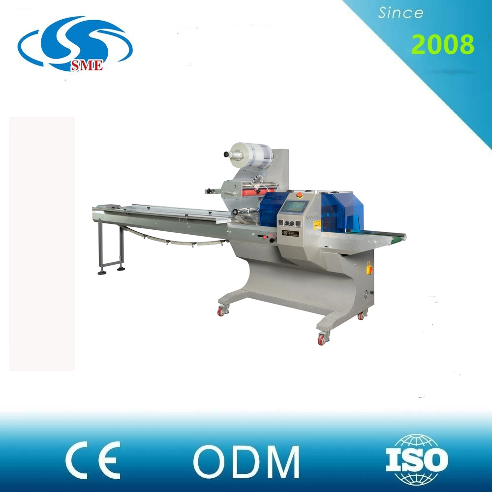 Three Full Servo Motor Automatic Healthy Crunchy Nuts Granola Cereal Bar Flowpack Wrapping Machine