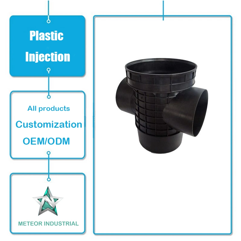 Customized Plastic Injection Mould Products Industrial Parts Plastic Cross Pipe Fitting Parts