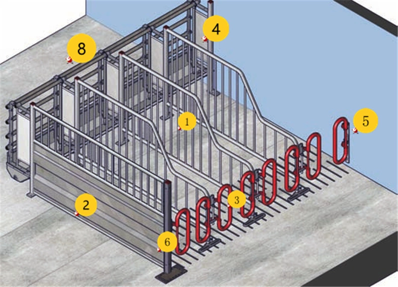 Egebjerg Económico diseño de equipamiento de granjas porcinas de pluma de la gestación de cerdo de acero inoxidable