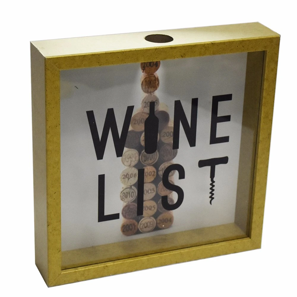 صندوق الظل لحامل النبيذ 10 × 10 بوصة مربع الديكور ذو الفن الحائطي