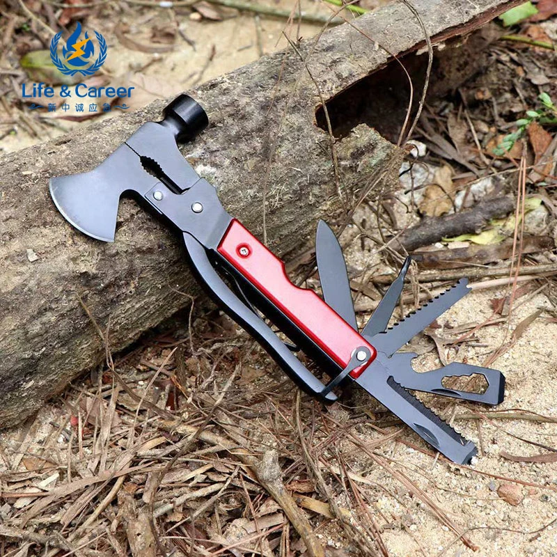 Multifunctional Stainless Steel Hammer Axe Folding Pliers Knife Bottle Opener Tool Hardware Tool