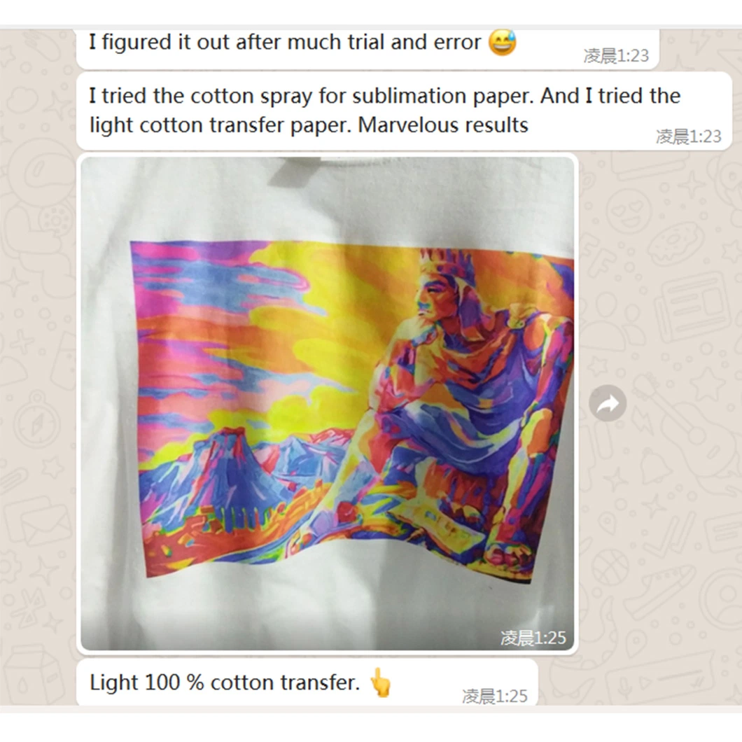 Polyester Heat Transfer Sublimation Coating Liquid for Cotton Fabric