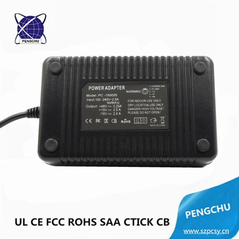 48V 0.25A +15V 2.5A -15V 2.5A Salida Triple AC DC de alimentación de conmutación