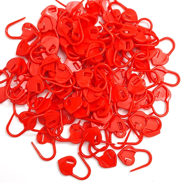 Plastic Anti-Untie Small Pin Heart Style Small Safety Pin Set