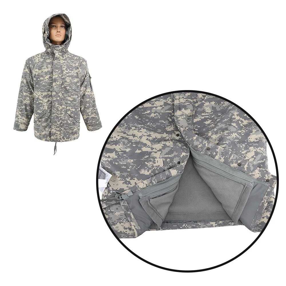 Caja de seguridad doble táctica personalizada impermeable transpirable cómodo Campo Militar Hoody chaqueta Softshell