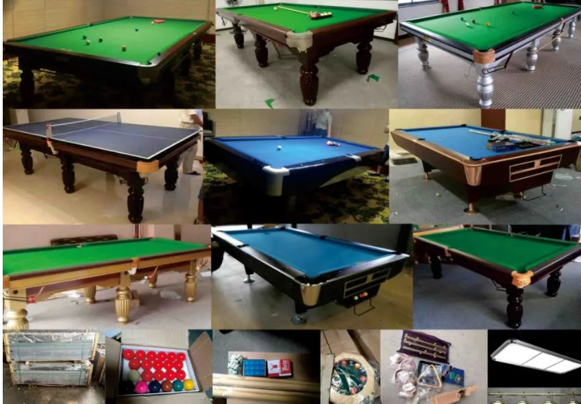 Haute qualité de bois massif avec table de billard/billard Slate