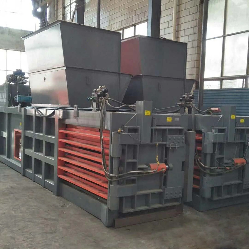 Automatic Horizontal Baler / Baling Press Machine for Cardboard, Plastic, Textile, Straw, Used Clothe