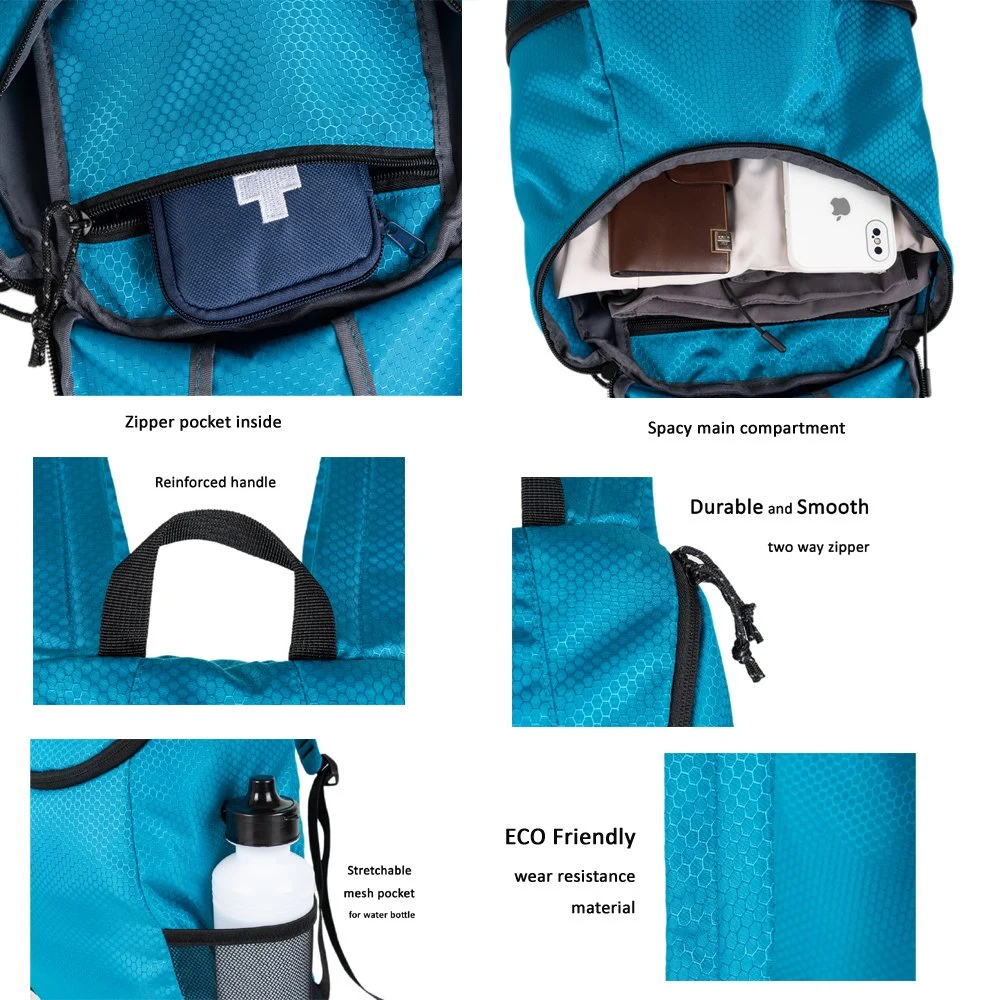 Poids ultra léger en polyester étanche Outdoor Sports Randonnée Fordable Sacs à dos sac sac à dos pour les femmes Mochila Collapasible