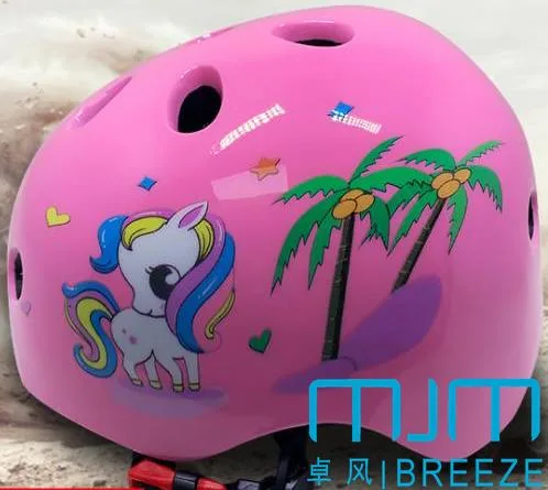 Casco de seguridad de PC de alta densidad de cascos de ciclismo infantil de dibujos animados