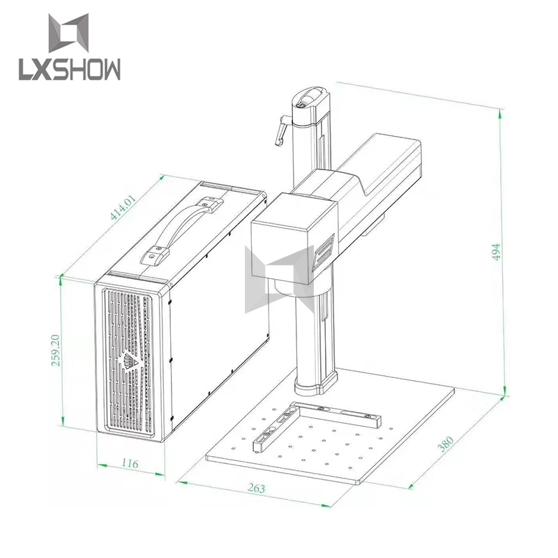 20W 30W Mini Fiber Laser Marking Machine for LED Lights/LED Bulb Laser Logo Printer